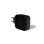 Adaptor Retea Celly, Smart Charge, 4 x USB, Negru, Celly