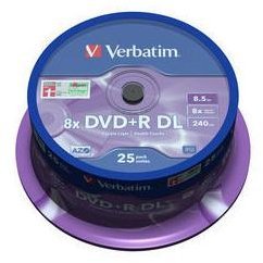 DVD+R DOUBLE LAYER 8X 8.5GB MATT SILVER SURFACE 43757