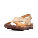 Sandale dama casual, piele naturala, E2H22Y4935 08-N, galben