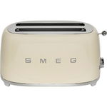 Prajitor de paine Smeg TSF02CREU, 1500W, 2 felii, 6 Trepte pentru rumenire (Crem), Smeg