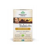 Ceai Tulsi (Busuioc Sfant) cu lamaie si ghimbir (plicuri) (fara gluten) BIO Organic India - 36 g, Organic India