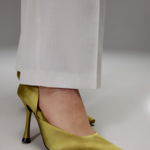 Reserved - Pantofi din satin - verde-oliv cald, Reserved