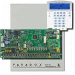 Kit alarma antiefractie Paradox Spectra SP6000+K35, 2 partitii, 8-32 zone, 32 utilizatori, cutie cu traf, PARADOX