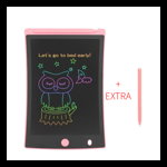 Tableta grafica pentru scris si desenat cu Stylus+ Extra creion CADOU display LCD multicolor 8.5 inch protectie ochi rezistenta la apa si socuri roz, krasscom