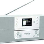 Radio cu ceas TechniSat Digitradio 371CD, 10W, Stereo, DAB+, CD player, USB, Bluetooth, ecran TFT, alb, TechniSat