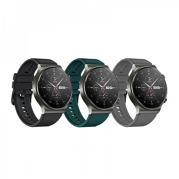 Set 3 curele universale din silicon 22mm pentru smartwatch Huawei Watch GT 2/Samsung Gear S3/ Watch 46 negru verde gri, krasscom