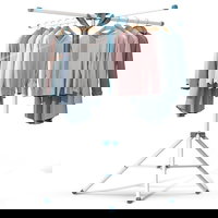 Uscator de  Rufe, Tip Umbrela, Pliabil, Telescopic, pentru Interior-Exterior, cu Patru Tije, Picior Anti-Alunecare, Inal Engros, 