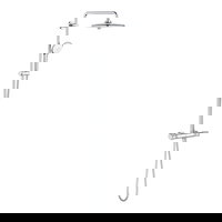 Sistem de dus Grohe Euphoria 260 27615002, 1/2 inch, 260 mm, 3 pulverizari, termostat, anti-calcar, Crom, Grohe