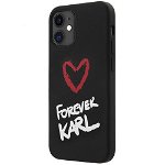 Husa de protectie Karl Lagerfeld Forever pentru Apple iPhone 12 mini (Negru), Karl Lagerfeld