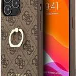 Guess Guess GUHCP13L4GMRBR iPhone 13 Pro / 13 6,1` brązowy/brown hardcase 4G with ring stand, Guess