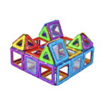 Joc STEM de constructie Mag Blocks, cu 36 piese magnetice, Krista