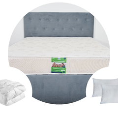 Pachet 1 Saltea HypoallergenicMed Antibacteria SomnART 160x200x18 cm + Pilota HypoallergenicMed 200x220 + 2 perne 50x70, Somnart.ro