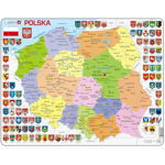 Puzzle Larsen - Poland Political Map, 70 piese (K97-PL), Larsen