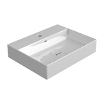 Lavoar baie pe blat Celesta Soho 55  55 x 45 x 11 cm  orificiu baterie  ceramica  alb, Celesta