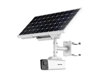 Camera de supraveghere IP Bullet Hikvision 4G cu panou solar DS-2XS2T47G1-LDH4G, 4MP, Lentila 4mm, IR 30m, Hikvision