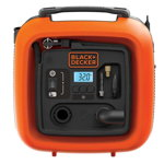 Compresor auto Black&Decker ASI400-XJ, 12V , 11 bar, Display (Negru/Portocaliu), Black&Decker