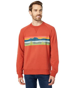 Imbracaminte Barbati LLBEAN Camp Crew Neck Graphic Regular Rust OrangeColorbars, L.L.BEAN
