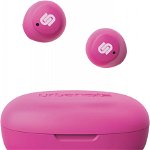 Casti wireless Urbanista, Bluetooth 5,2,roz, Android si iPhone , incarcare rapida USB, 27 ore