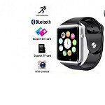 Ceas Smartwatch 2in1 A1, camera 1.3MP, Bluetooth, touchscreen, facebook, whatsapp, TynyDeals
