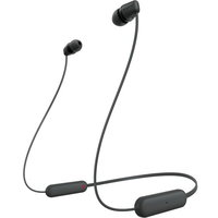 Casti In-Ear Sony WI-C100B, Wireless, Bluetooth, IPX4, Microfon, Fast pair, Autonomie 25 ore, Negru