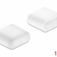 Protectie impotriva prafului pentru conector USB-C tata Alb set 10 buc, Delock 64096, Delock