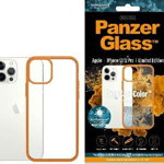 PanzerGlass Etui ClearCase do iPhone 12/12 Pro Orange Antibacterial, PanzerGlass