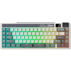 Tastatura Gaming Royal Kludge RK-M70, Cream switch, iluminare RGB, Wired, Wireless 2.4Gzh, Bluetooth Multicolor
