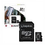 Card de memorie MicroSD Kingston Canvas Select Plus, 64GB, 100/85MB/s, cu adaptor sdcs2/64gb