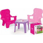 Masuta cu 2 scaunele, roz - Unicorn - Dolu, Dolu