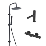 Baterie baie fara set dus PRETTO BAO740D finisaj negru mat