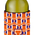 Caroline`s Treasures Scrisoarea I Fotbal Orange, Alb și Regalia sticla de vin farmacie Izolator Hugge Wine Bottle, 