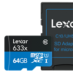 64GB mSDXC HP CLS10 UHS-I 95MB/s+ adaptor SD