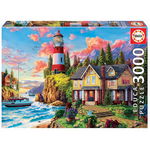 Educa 3000 Pcs Lighthouse Near The Ocean Puzzle (80-18507) 