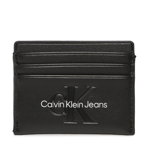 Calvin Klein Jeans Etui pentru carduri Sculpted Cardholder 6 Cc Mono K60K610356 Negru, Calvin Klein Jeans