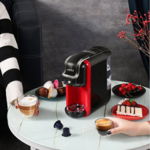 Mașină espresso pentru cafea măcinată și capsule 3in1 Voltz V51171B, 1650W, 19 bar, negru / roșu, Voltz