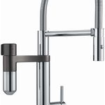 Baterie Franke Vital Semi-Pro, Monocomanda, Sistem de filtrare apa, Dus jet dublu, Crom/Gun Metal, 120.0621.230