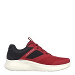 Skechers, Pantofi sport cu insertii sintetice Skech-Lite Pro-New, Rosu, Negru, 42