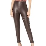 Imbracaminte Femei Vince Camuto Stretch Pleather Pull-On Pants Deep Espresso, Vince Camuto