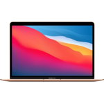 Laptop MacBook Air 13.3 inch QHD Apple M1 8GB DDR4X 256GB SSD 7 Core GPU macOS Gold, Apple