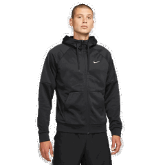 Nike, Hanorac relaxed fit pentru fitness Therma-FIT, Negru, 2XL Nike, Hanorac relaxed fit pentru fitness Therma-FIT, Negru, 2XL