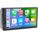 MP5 Player Techstar® 7023C, 2DIN, Apple CarPlay, Android Auto, Ecran HD Touch 7 inch, MirrorLink, Bluetooth 4.2, Aux, USB, MicroSD, 