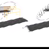 Perna banca de gradina vidaXL, antracit, 180x50x7 cm, material oxford, 1.76 kg