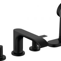 Baterie cada culoare negru mat cu 4 orificii si sBox, Hansgrohe Vivenis, Hansgrohe