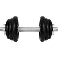 Gantera - 12 Kg, Set 6 Discuri, Negru-Argintiu