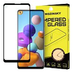 Folie Sticla Wozinsky, Tempered Glass 9H, Full Glue, Samsung Galaxy A21s, Transparent/Negru, Wozinsky