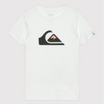 QUIKSILVER, Tricou de jerseu cu decolteu la baza gatului si logo Comp, Negru, 141 CM