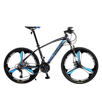 Bicicleta MTB-HT Forever F26R1B, roti 26", cadru aluminiu 17, 27 viteze (Negru/Albastru)