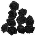 Cap trandafir carton buretat negru 4 5cm 10 set, Galeria Creativ