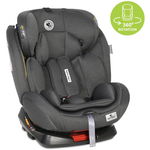 Scaun auto Lynx Isofix, 0-36 kg, Rotativ 360 Grade, Sistem de Blocare, Centura cu 5 puncte de prindere, 11 pozitii de inaltime Grupa 0+/1/2/3, 0-12 ani, Black Graphite, Lorelli