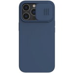 Husa Nillkin CamShield Silky, pentru iPhone 13 Pro, Protectie camera, Silicon Antiamprenta, Albastru